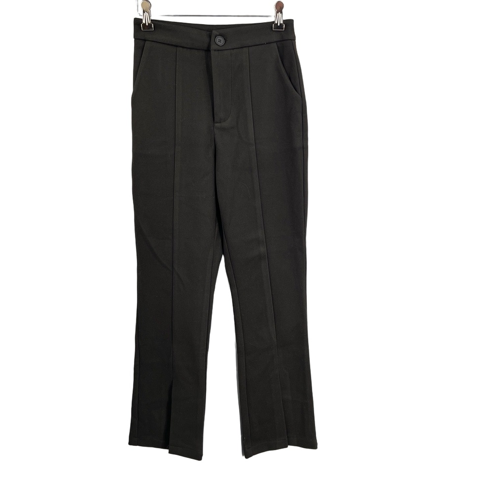 J.ING‎ Womens Trousers Black High Waist Dress Pants Split Hem Small Office New